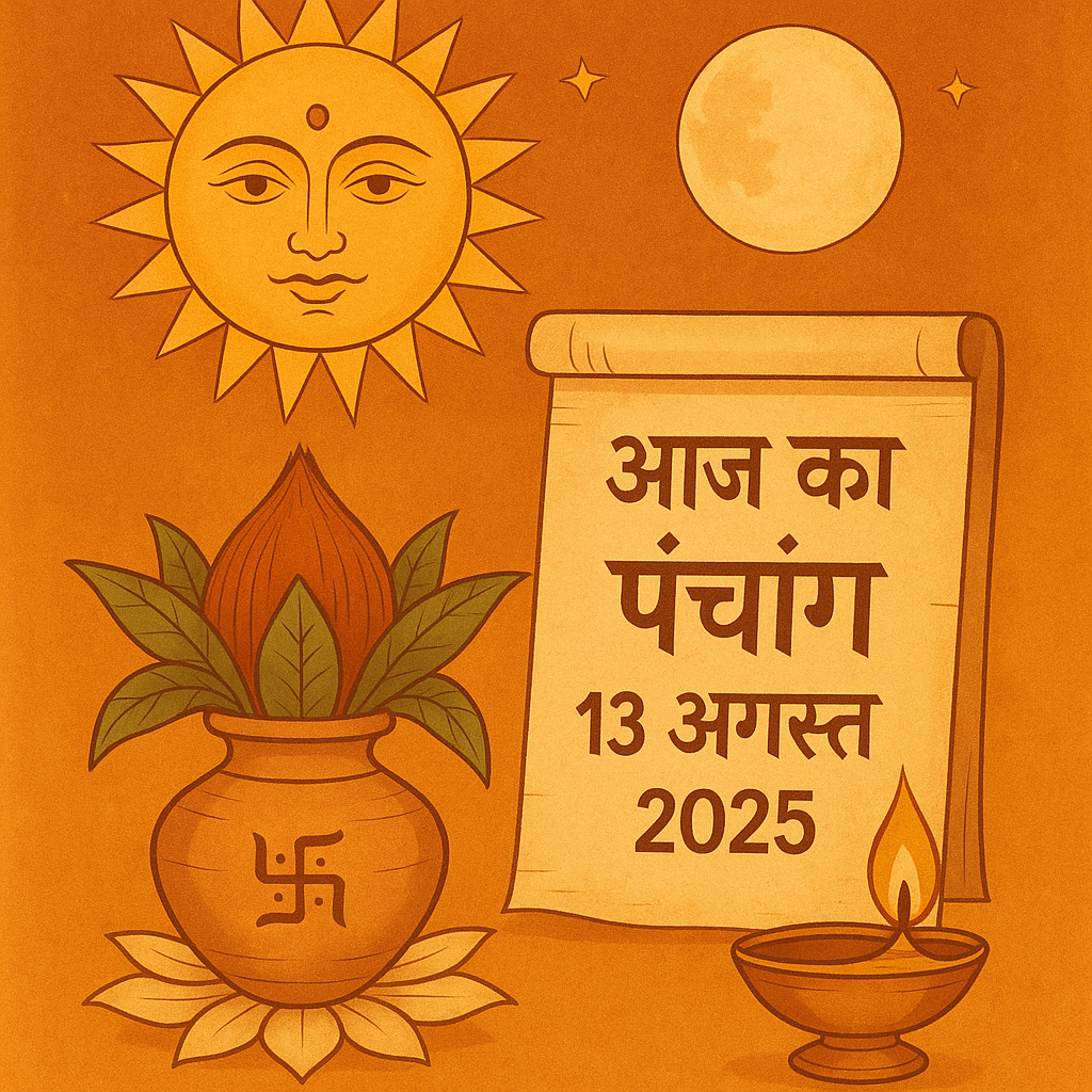आज का पंचांग – 13 अगस्त 2025