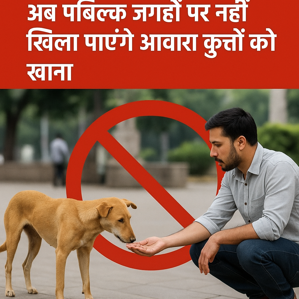 सुप्रीम कोर्ट ने लगाया प्रतिबंध – अब पब्लिक जगहों पर नहीं खिला पाएंगे आवारा कुत्तों को खाना