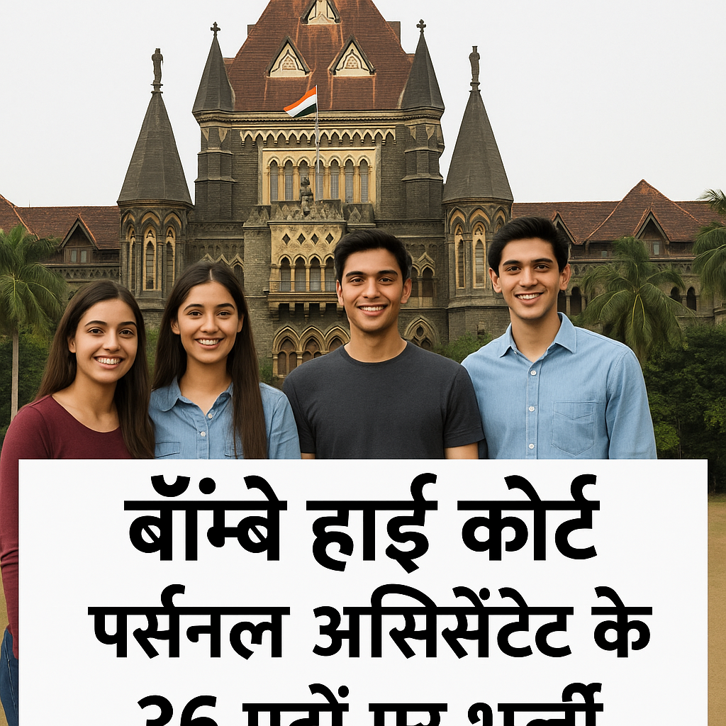Bombay High Court ने Personal Assistant के 36 पदों पर भर्ती निकाली है। जानें योग्यता, आवेदन प्रक्रिया, आयु सीमा और चयन प्रक्रिया की पूरी जानकारी यहाँ।