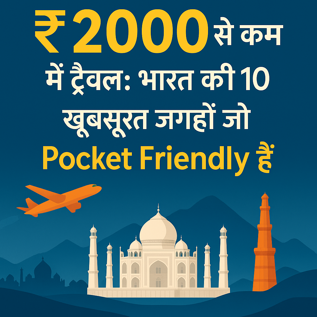 2000 से कम में ट्रैवल: भारत की 10 खूबसूरत जगहें जो Pocket Friendly हैं