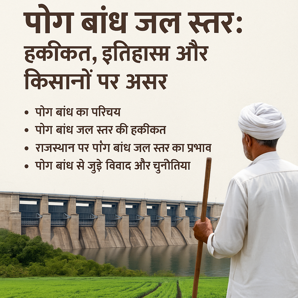 पोंग बांध जल स्तर 2025: इतिहास, विवाद और राजस्थान के किसानों पर बड़ा असर