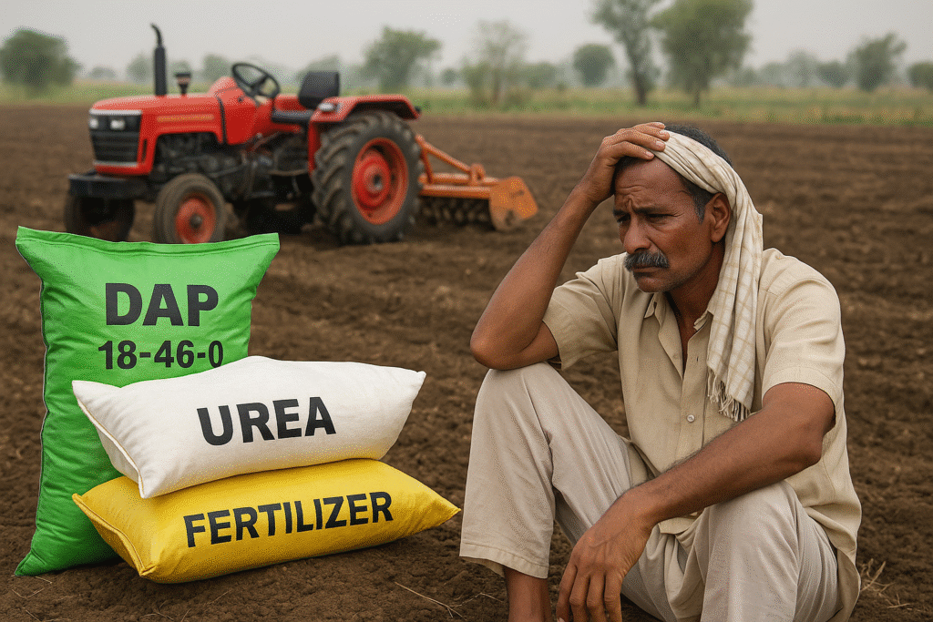 घड़साना-रावला में खाद की भारी कमी: रबी फसल बुवाई संकट, DAP व यूरिया की मांग 3 गुना बढ़ी – किसानों के लिए बड़ी चुनौती