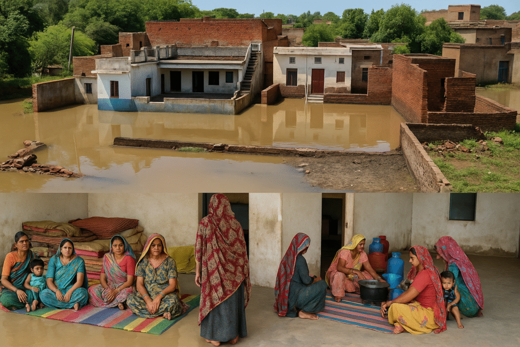 मक्कासर (हनुमानगढ़)बाढ़ का कहर : 4 दिन बाद भी डूबे 100+ घर, 600+ लोग बेघर – राहत कैंपों में ज़िंदगी की जंग, प्रशासन से मदद की गुहार