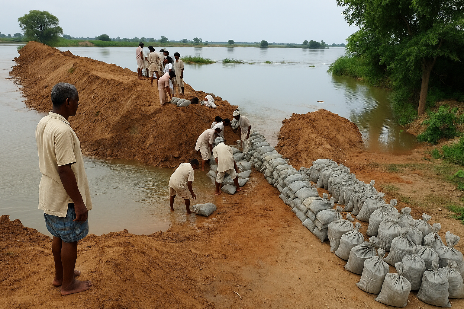 Ghaggar River Flood Situation 2025: 5244 क्यूसेक पानी से बॉर्डर इलाके खतरे में, किसानों के लिए अलर्ट जारी