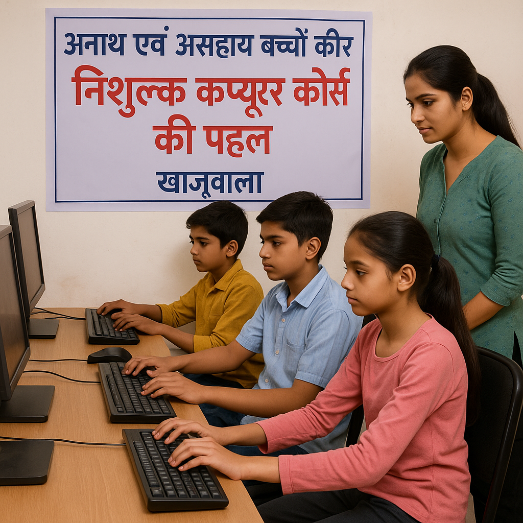Free Computer Course: अनाथ एवं असहाय बच्चों के लिए उज्जवल एजुकेशन एंड वेलफेयर सोसाइटी की 5 सराहनीय पहल – राजस्थान कंप्यूटर सेंटर, खाजूवाला [Bikaner]